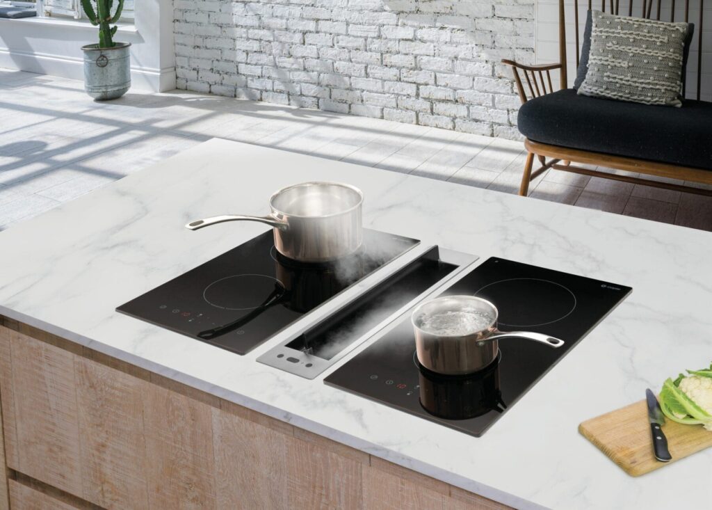 Induction Hob with Downdraft Ventilation